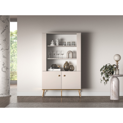 Dvidurė vitrina SELGA, 92x40x152 cm