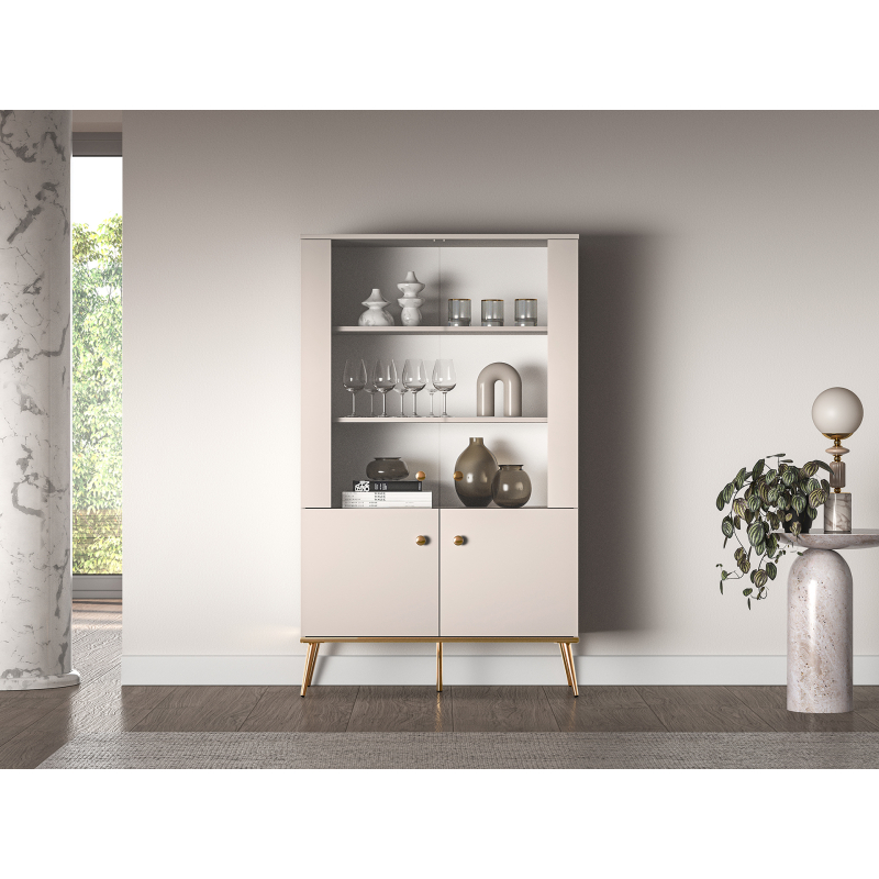 Dvidurė vitrina SELGA, 92x40x152 cm
