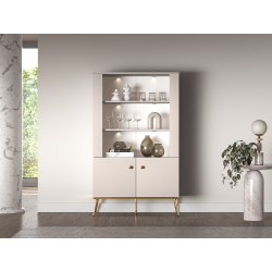 Dvidurė vitrina SELGA, 92x40x152 cm
