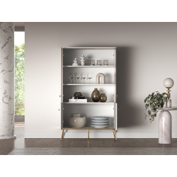 Dvidurė vitrina SELGA, 92x40x152 cm