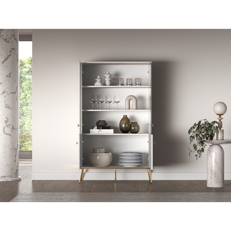 Dvidurė vitrina SELGA, 92x40x152 cm
