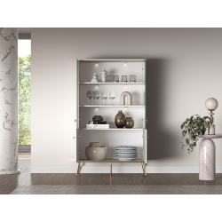 Dvidurė vitrina SELGA, 92x40x152 cm
