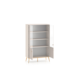 Dvidurė vitrina SELGA, 92x40x152 cm