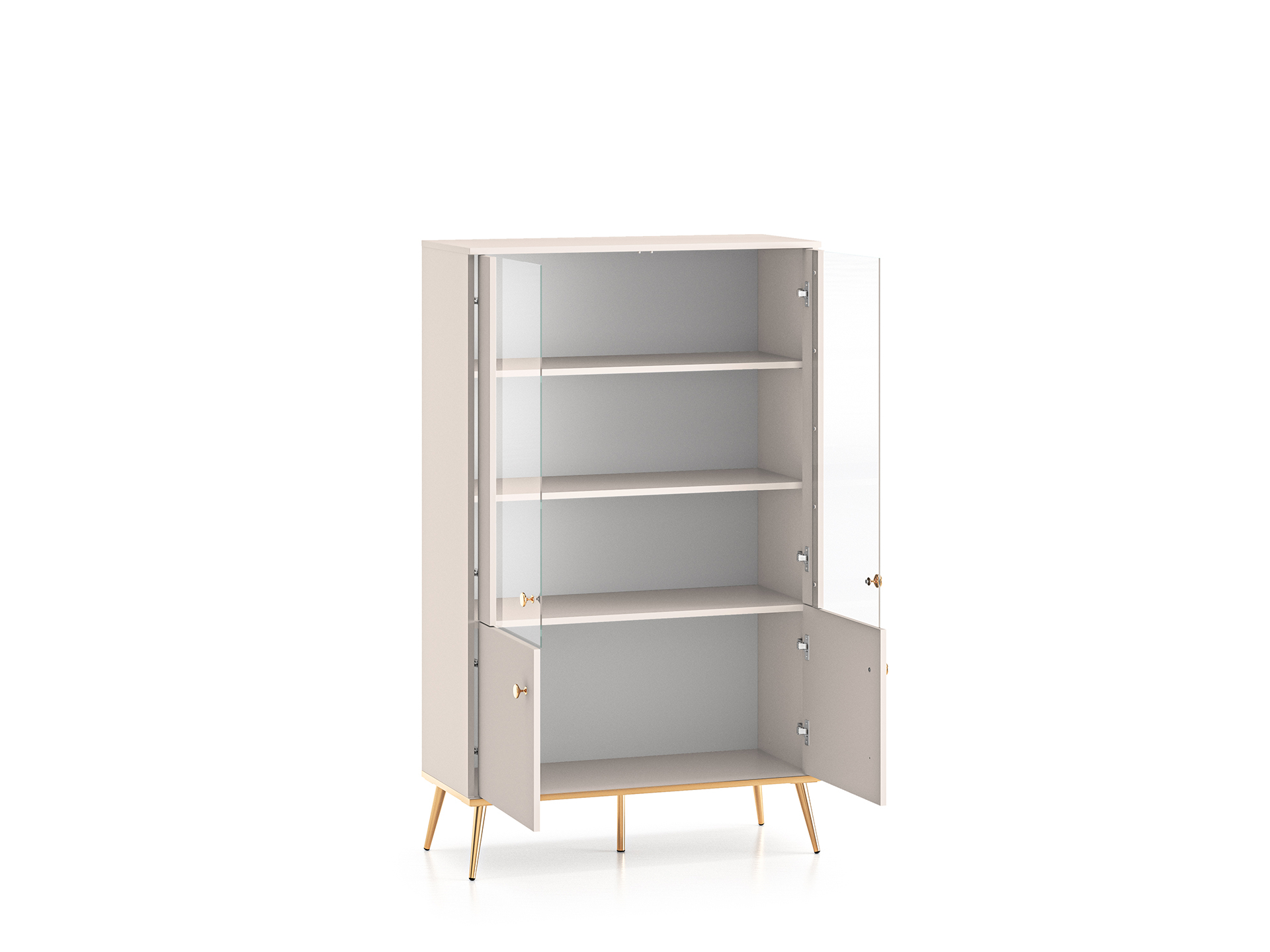 Dvidurė vitrina SELGA, 92x40x152 cm