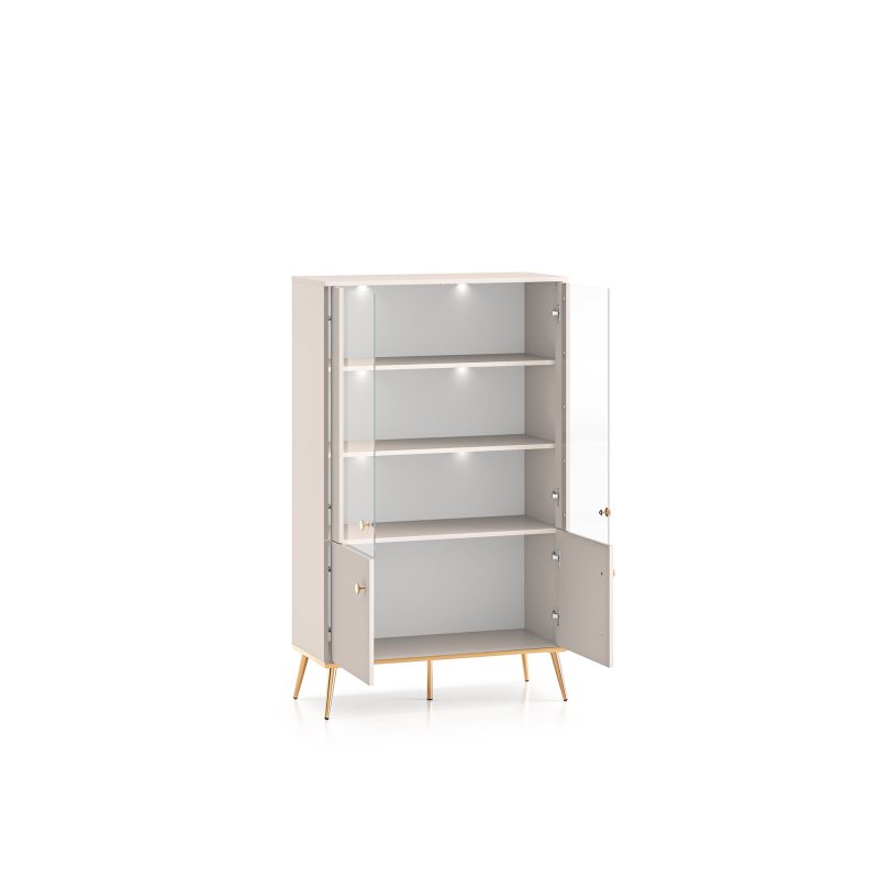 Dvidurė vitrina SELGA, 92x40x152 cm