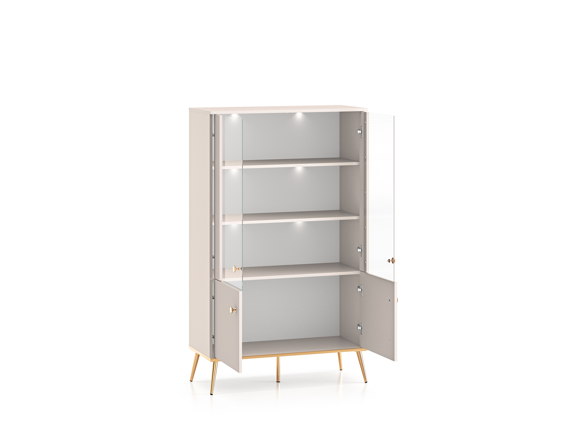 Dvidurė vitrina SELGA, 92x40x152 cm