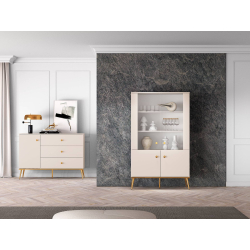Dvidurė vitrina SELGA, 92x40x152 cm