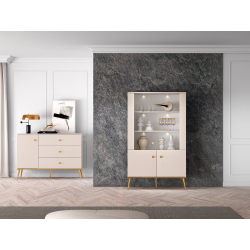 Dvidurė vitrina SELGA, 92x40x152 cm
