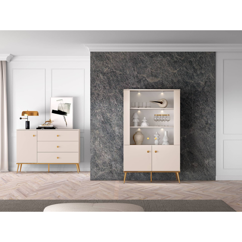 Dvidurė vitrina SELGA, 92x40x152 cm