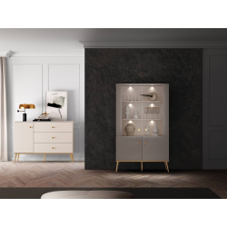 Dvidurė vitrina SELGA, 92x40x152 cm
