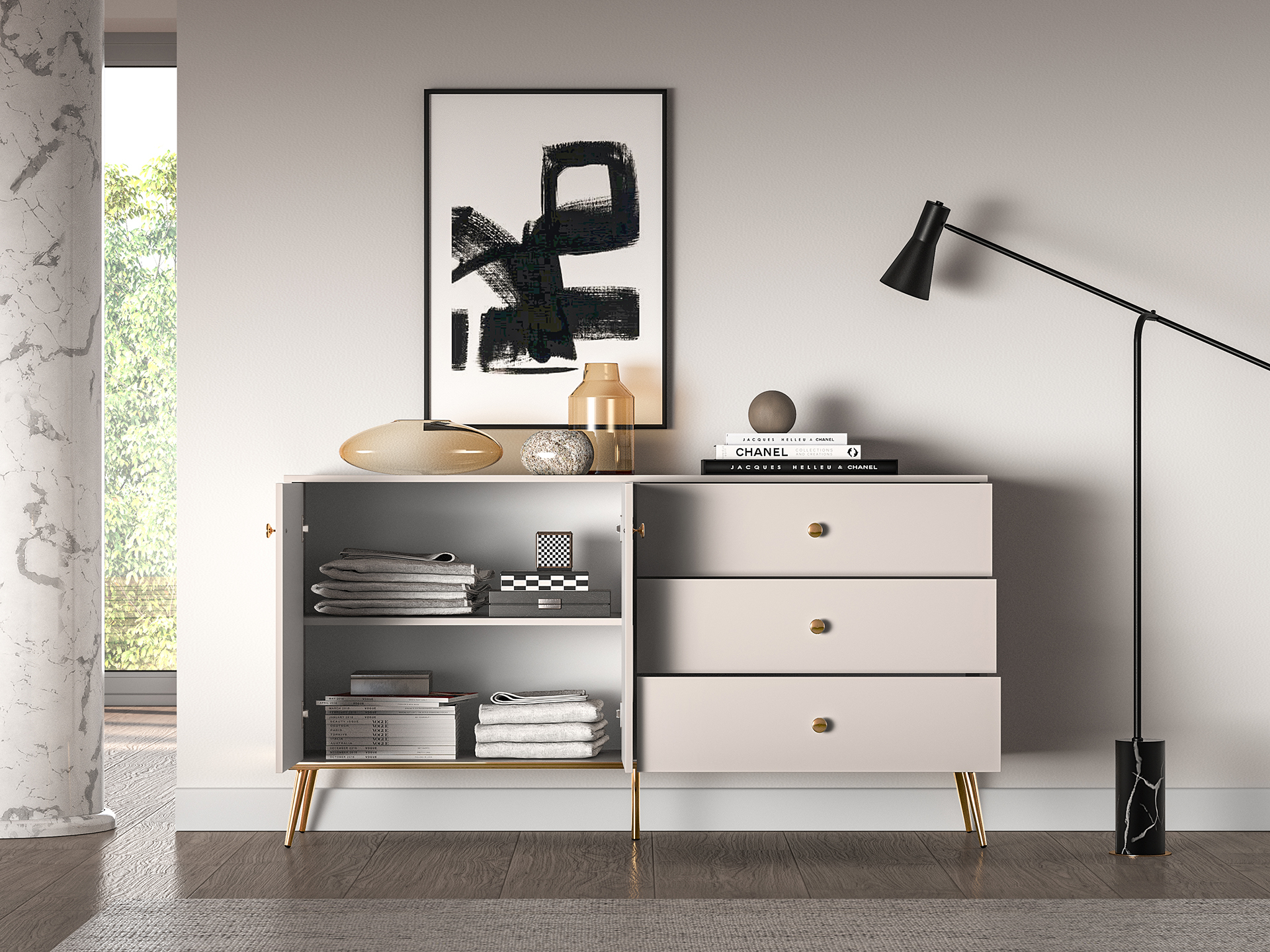 Komoda SELGA, 160x40x85 cm