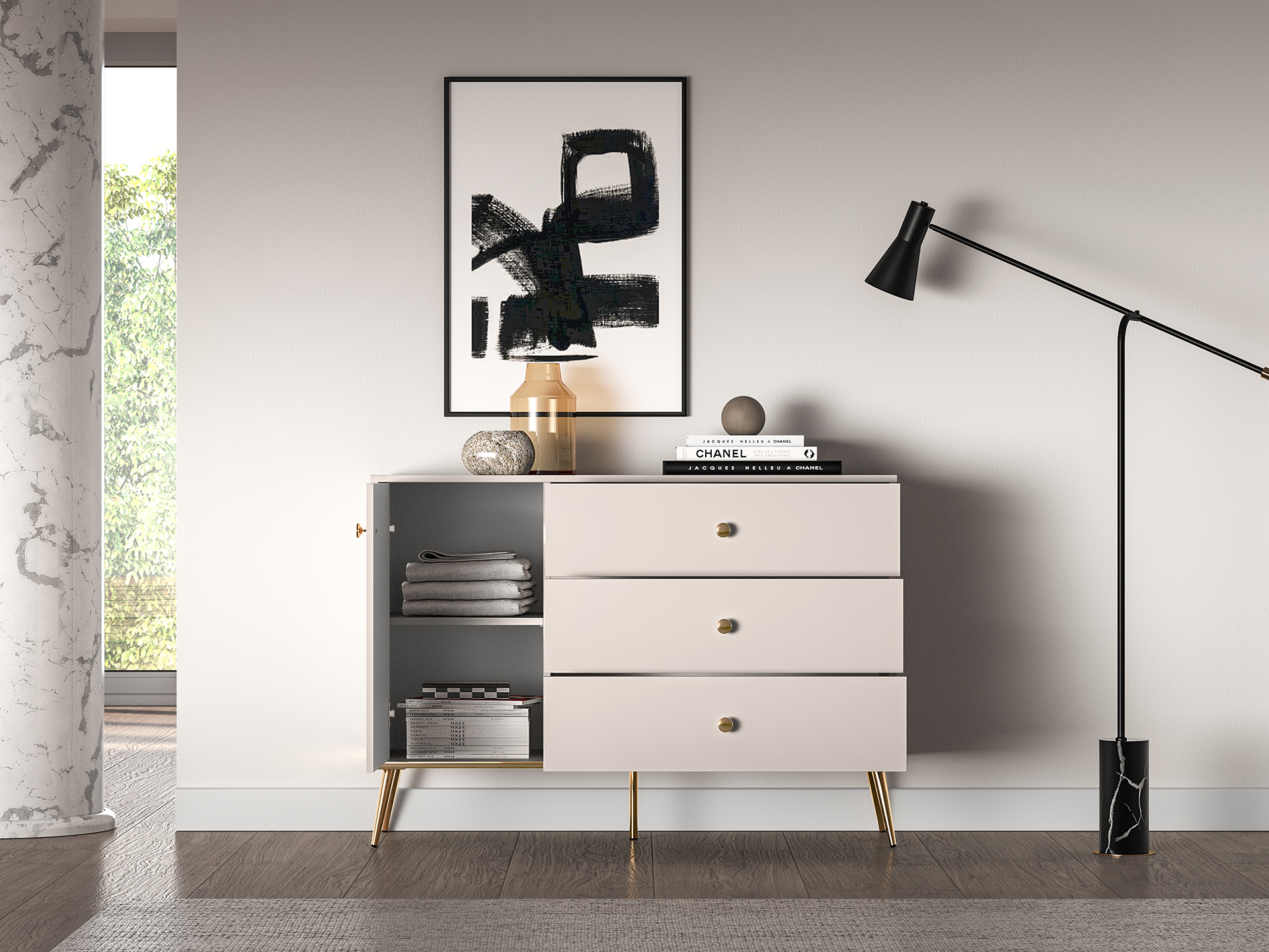 Komoda SELGA, 120x40x85 cm