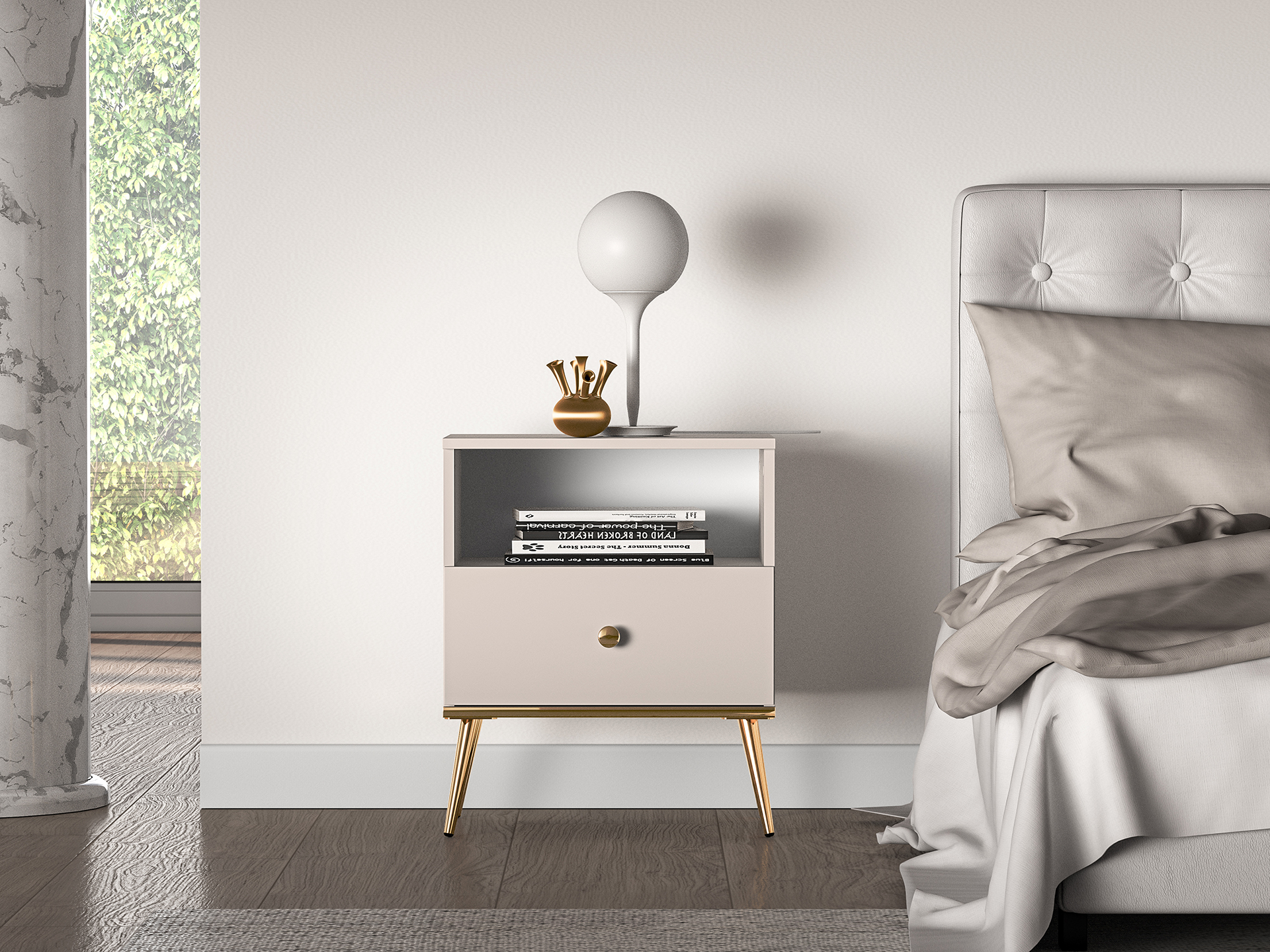 Naktinis staliukas SELGA, 50x34x54 cm