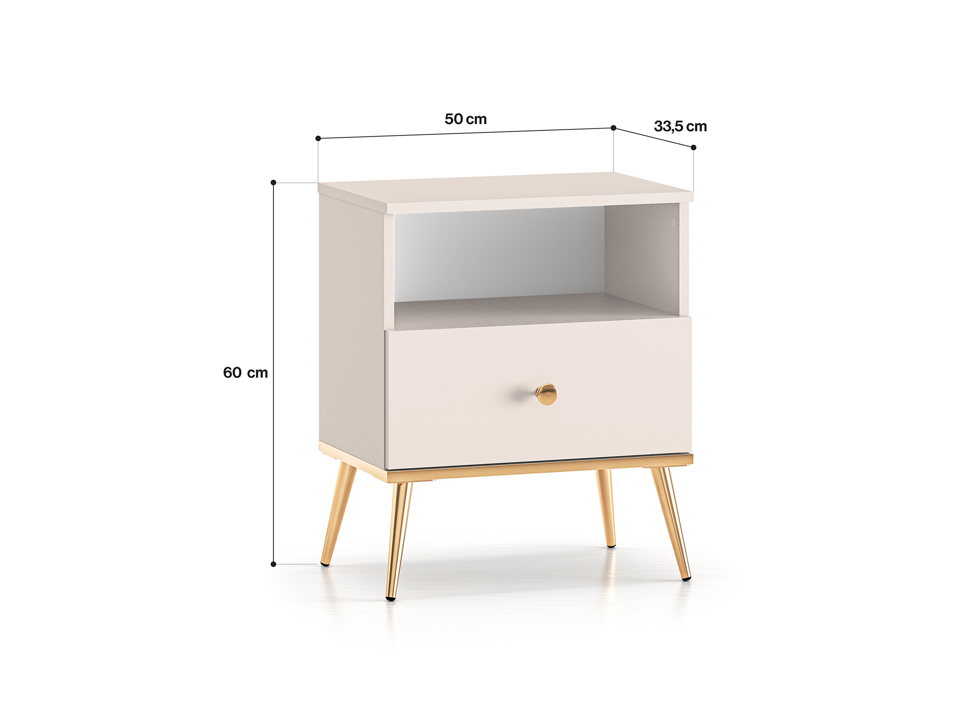 Naktinis staliukas SELGA, 50x34x54 cm