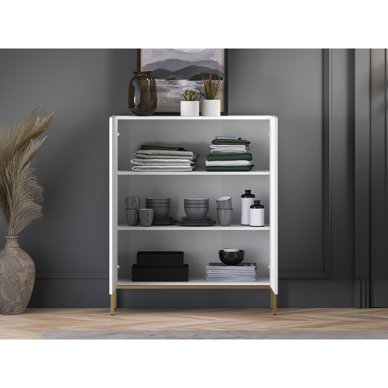 Spintelė CLARI, aukso pagrindas, 100x37x120 cm