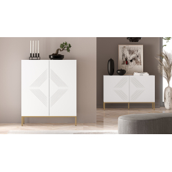 Spintelė CLARI, aukso pagrindas, 100x37x120 cm