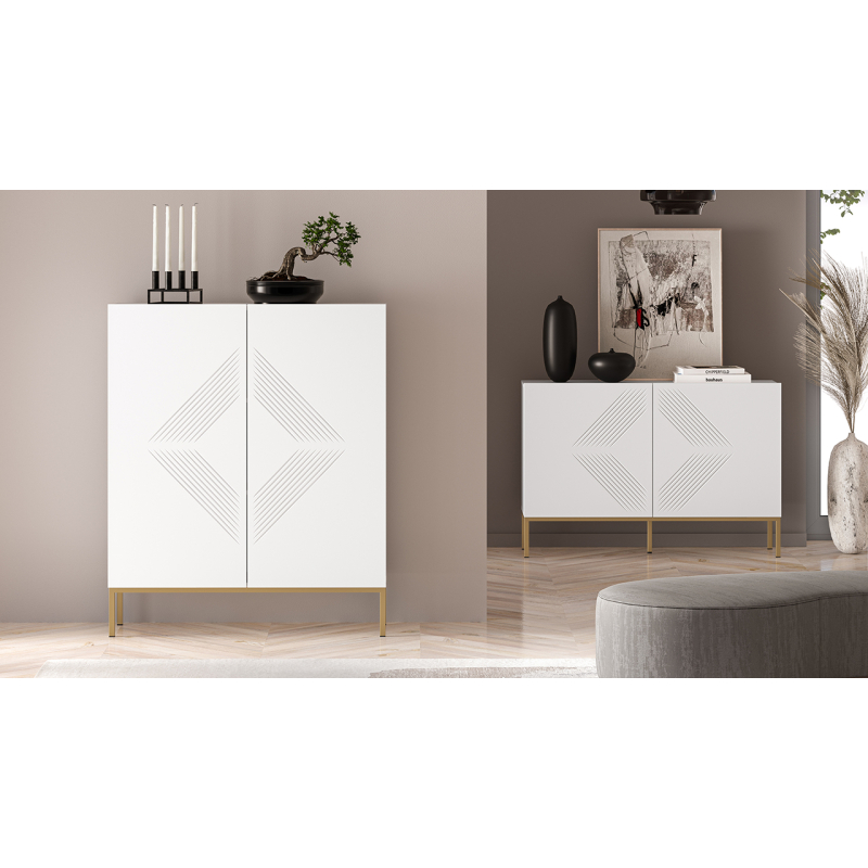 Spintelė CLARI, aukso pagrindas, 100x37x120 cm