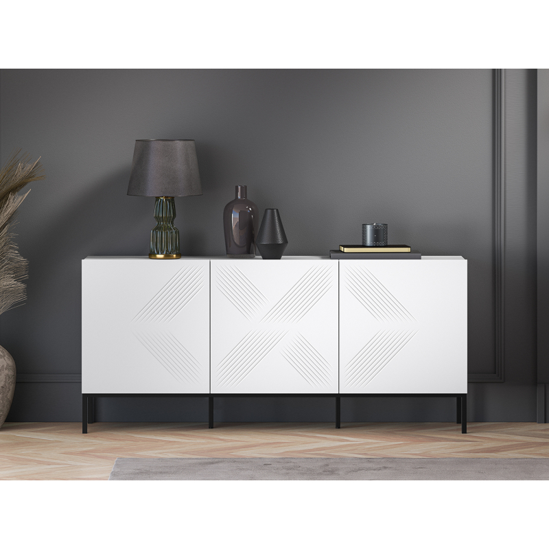 Spintelė CLARI, juodas pagrindas, 170x37x77 cm