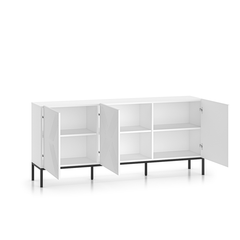 Spintelė CLARI, juodas pagrindas, 170x37x77 cm