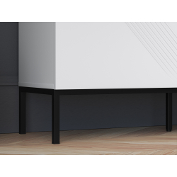 Spintelė CLARI, juodas pagrindas, 170x37x77 cm