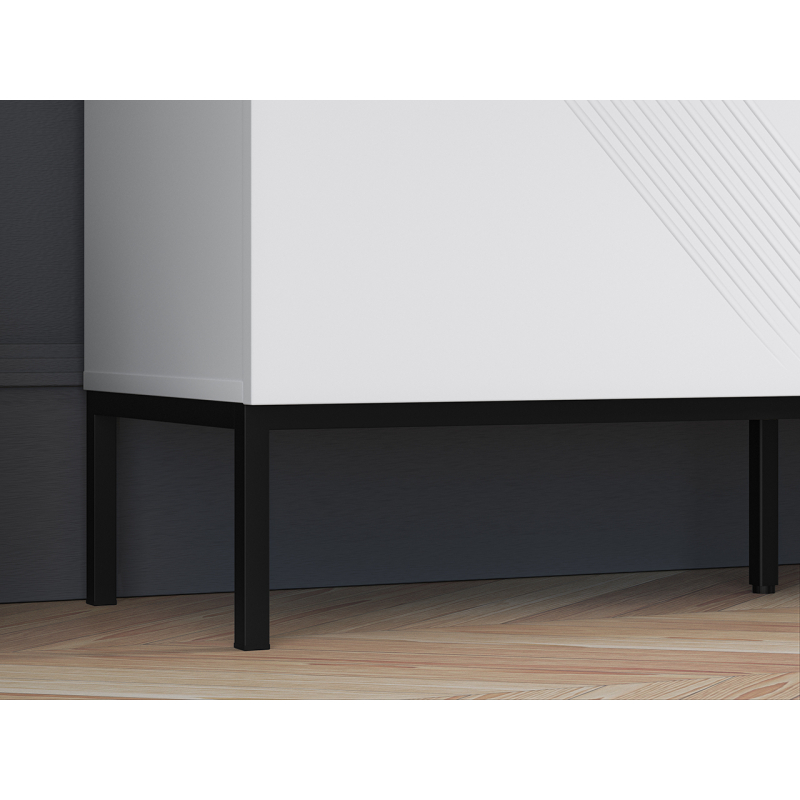 Spintelė CLARI, juodas pagrindas, 170x37x77 cm