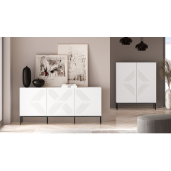 Spintelė CLARI, juodas pagrindas, 170x37x77 cm