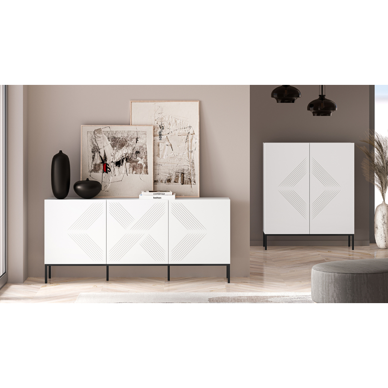 Spintelė CLARI, juodas pagrindas, 170x37x77 cm