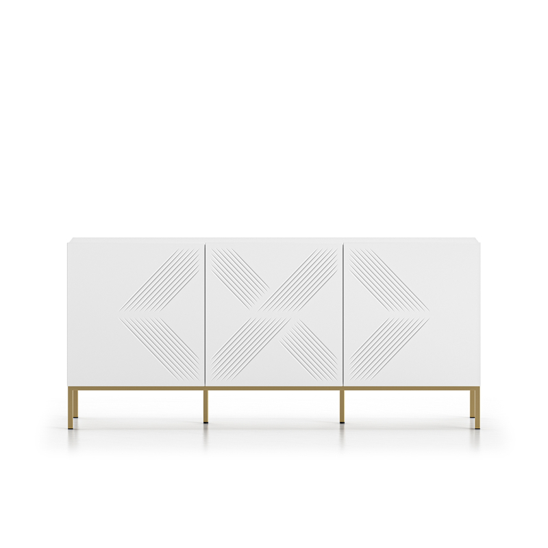 Spintelė CLARI, aukso pagrindas, 170x37x77 cm