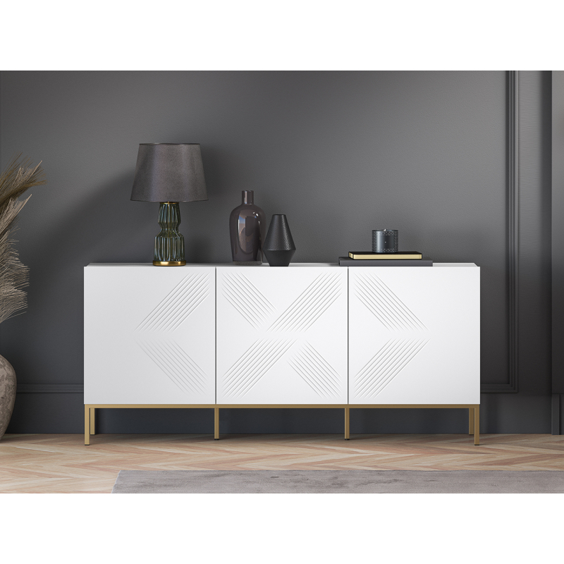 Spintelė CLARI, aukso pagrindas, 170x37x77 cm