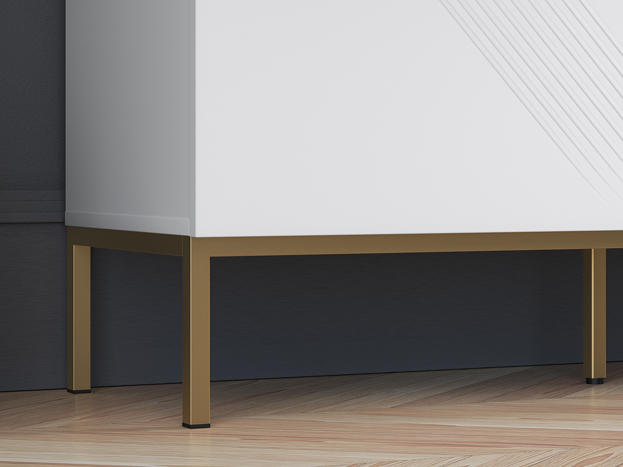 Spintelė CLARI, aukso pagrindas, 170x37x77 cm