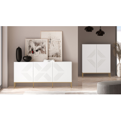 Spintelė CLARI, aukso pagrindas, 170x37x77 cm