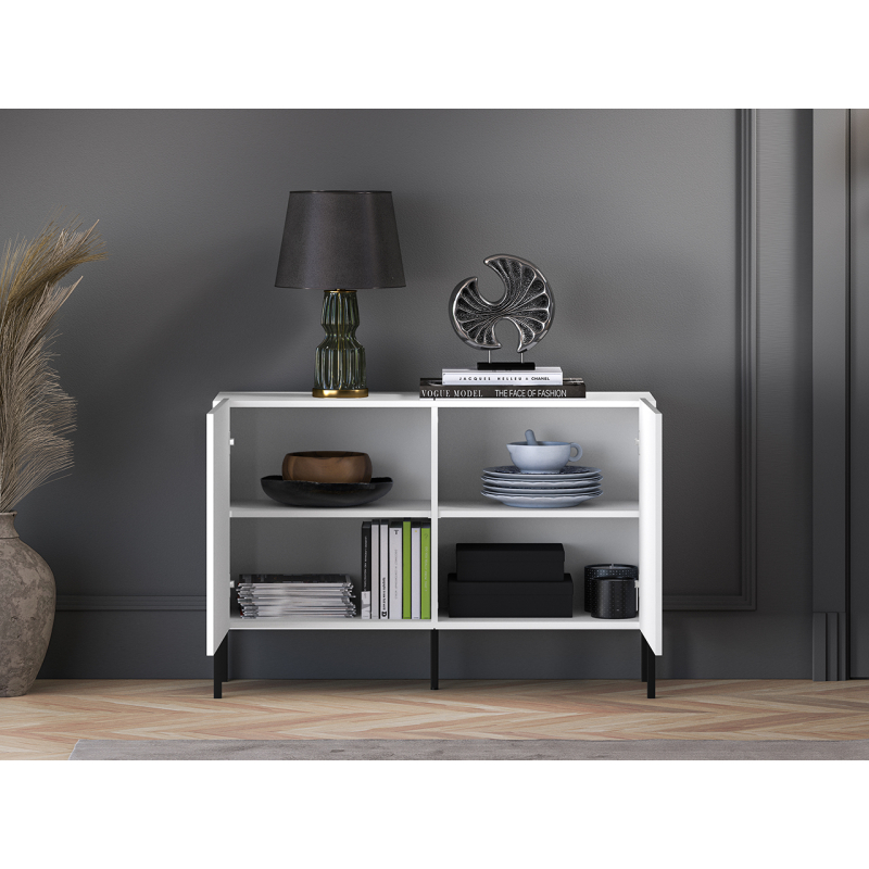 Spintelė CLARI, juodos kojelės, 114x37x77 cm