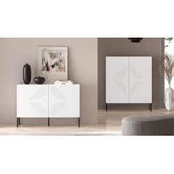 Spintelė CLARI, juodos kojelės, 114x37x77 cm