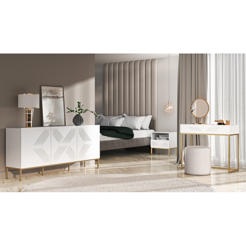 Spintelė CLARI, aukso pagrindas, 114x37x77 cm