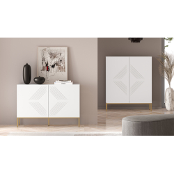 Spintelė CLARI, aukso pagrindas, 114x37x77 cm