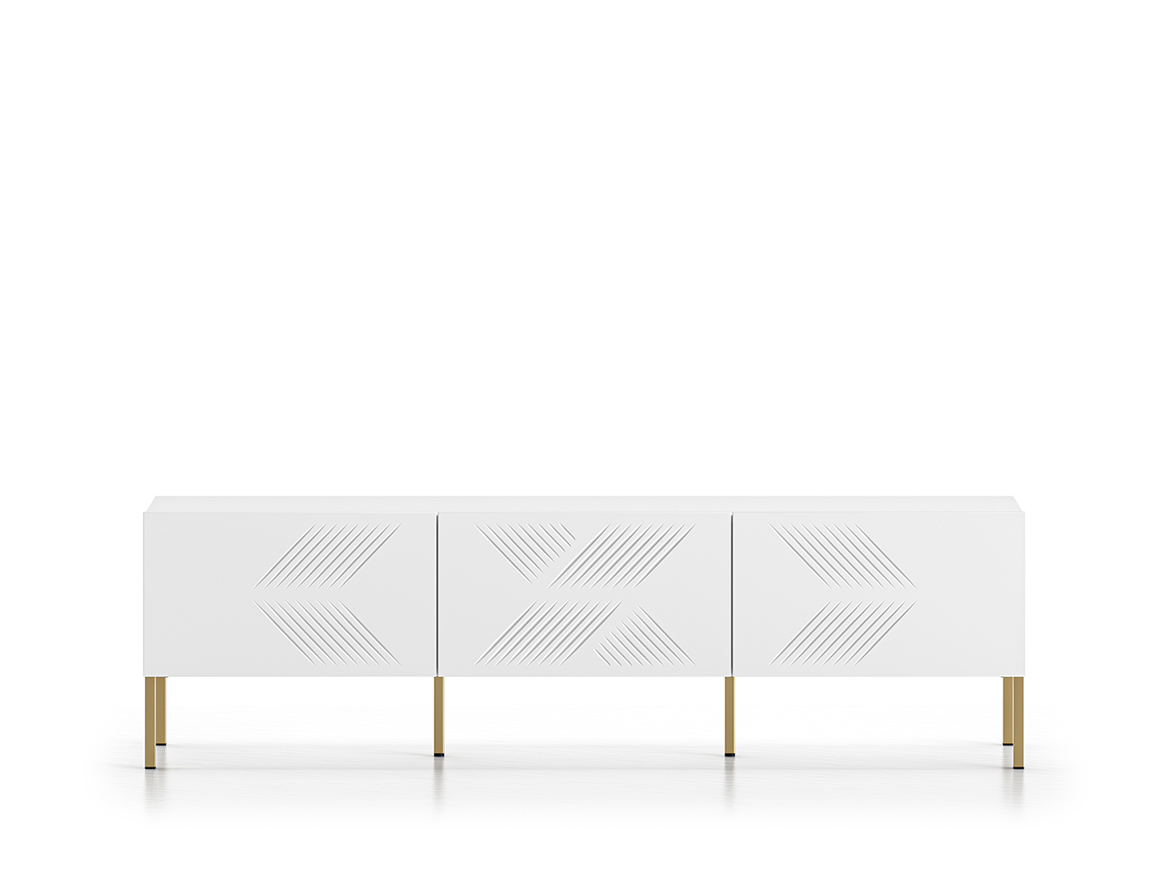 TV spintelė CLARI, aukso kojelės, 170x37x50 cm