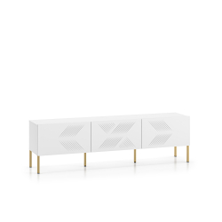 TV spintelė CLARI, aukso kojelės, 170x37x50 cm