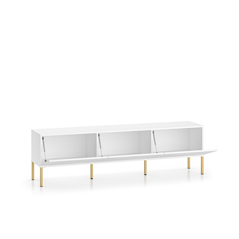 TV spintelė CLARI, aukso kojelės, 170x37x50 cm