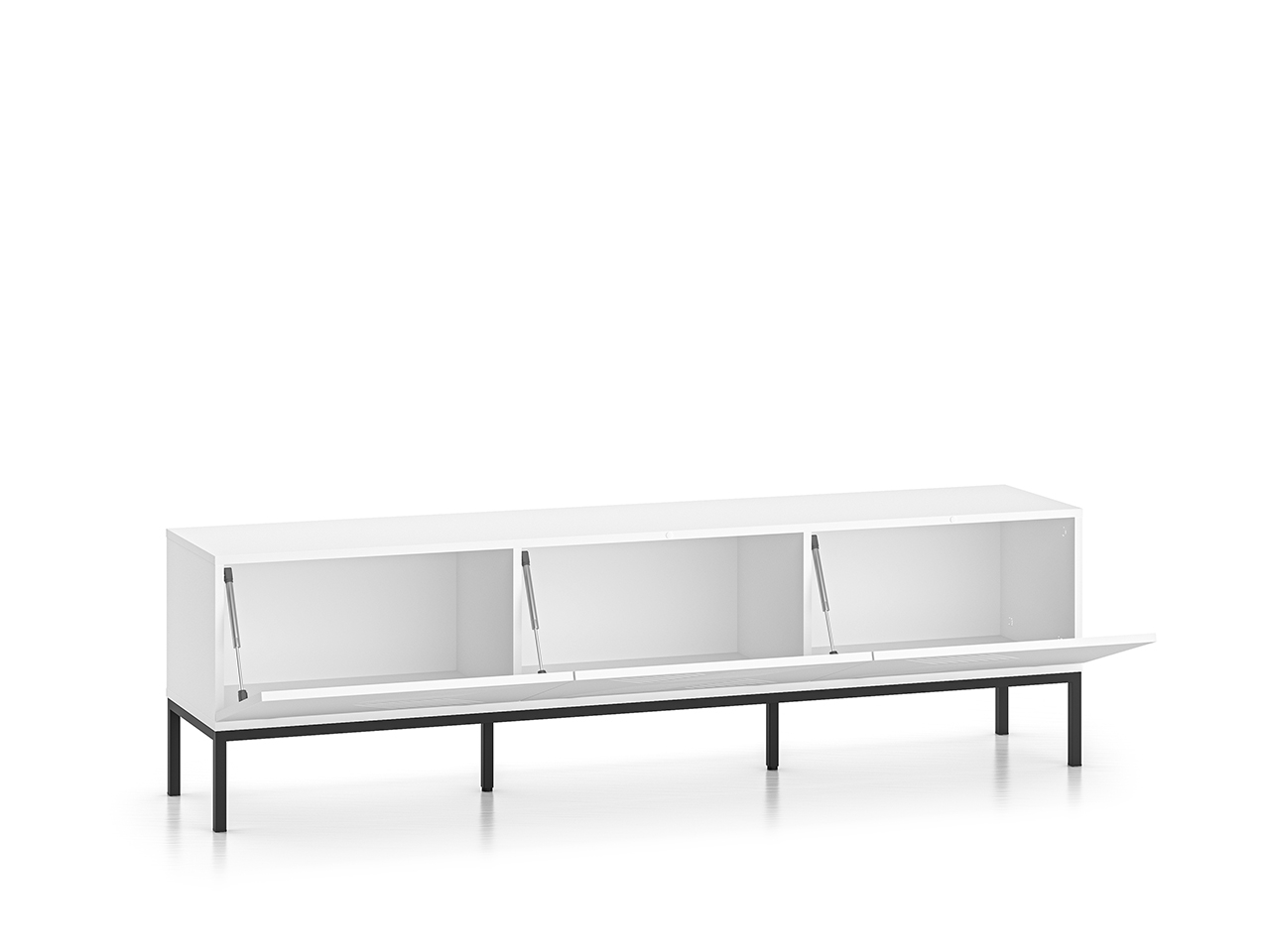 TV spintelė CLARI, juodas pagrindas, 170x37x50 cm