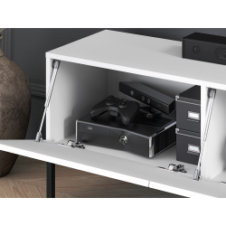 TV spintelė CLARI, juodas pagrindas, 170x37x50 cm