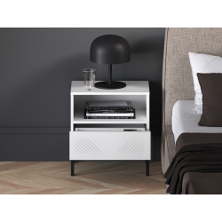 Naktinis staliukas CLARI, juodos kojelės, 50x34x53 cm