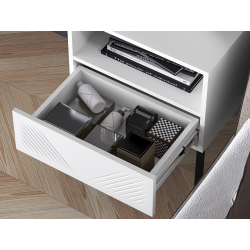 Naktinis staliukas CLARI, juodos kojelės, 50x34x53 cm