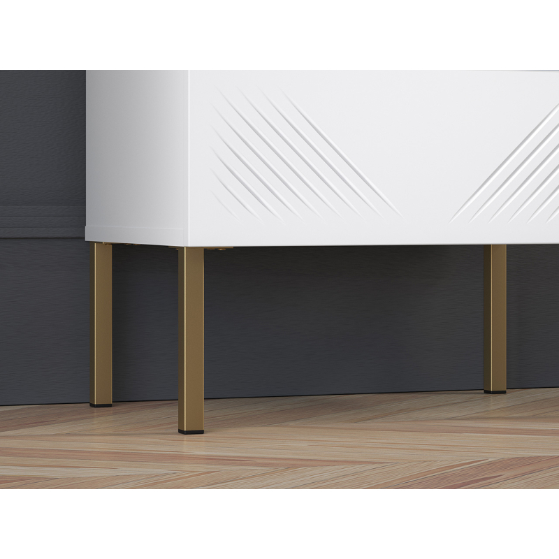 Naktinis staliukas CLARI, aukso kojelės, 50x34x53 cm