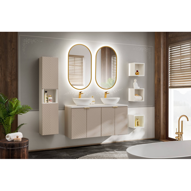 Pakabinama vonios spintelė su stalviršiumi 828A VIVO CASHMERE