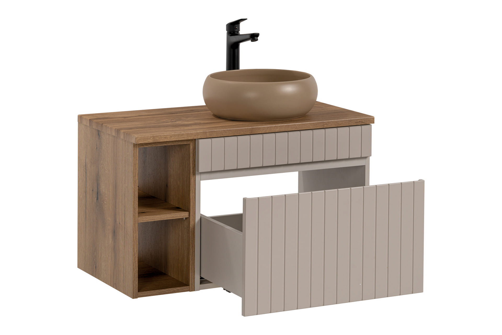 Pakabinama vonios spintelė su praustuvu 826B ICON CASHMERE