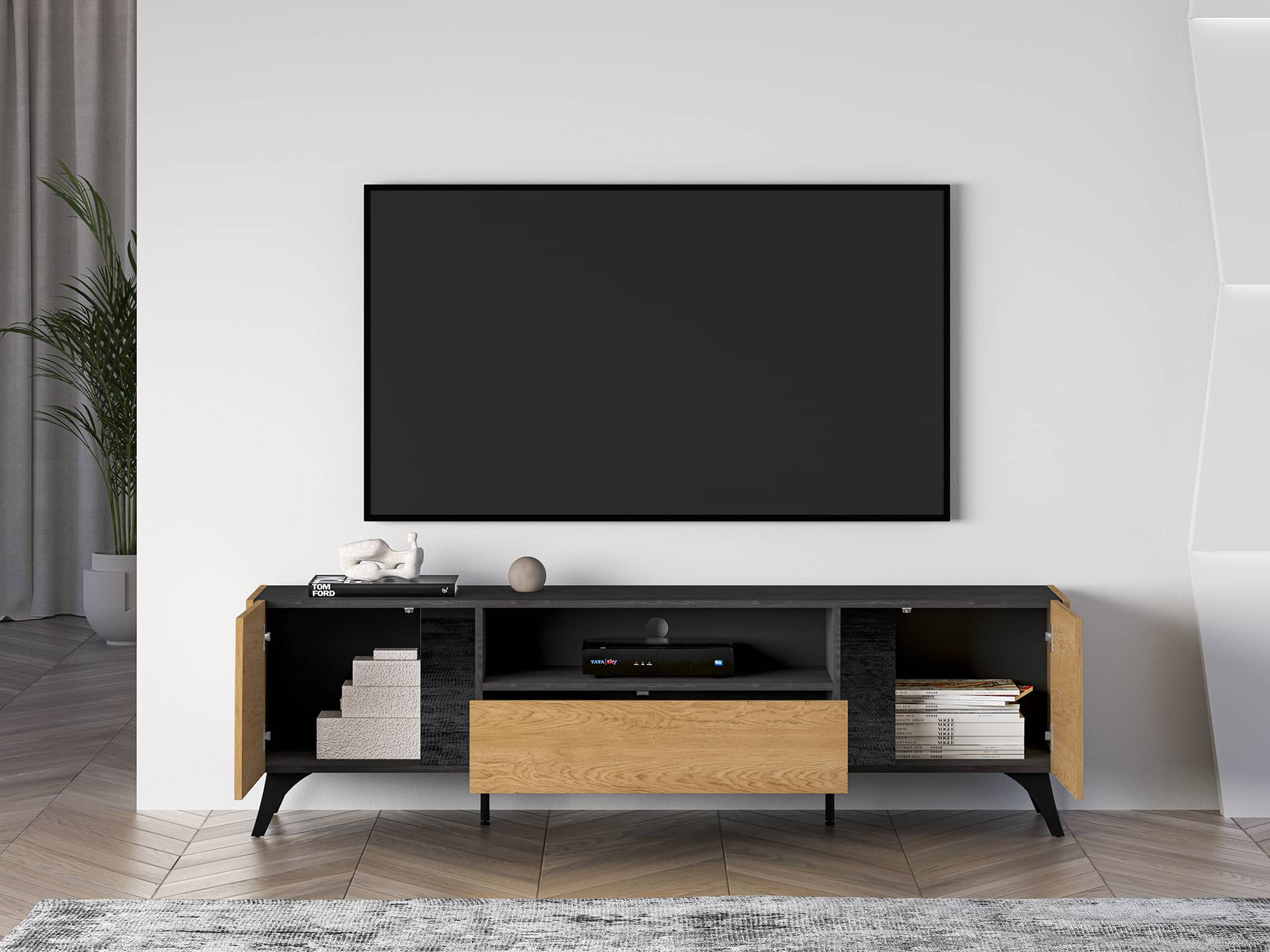 TV spintelė TOSCA, 180x40x52 cm