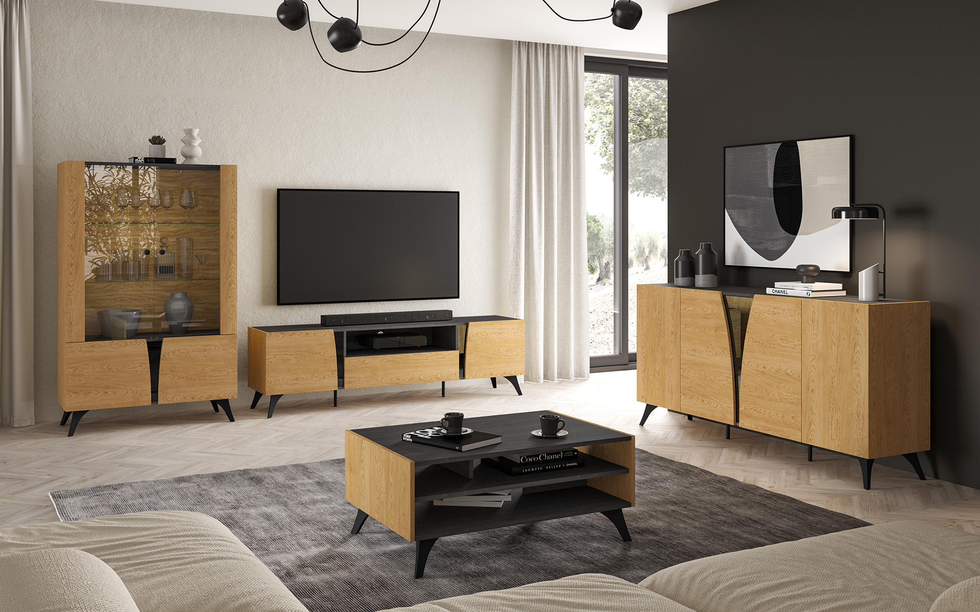 TV spintelė TOSCA, 180x40x52 cm