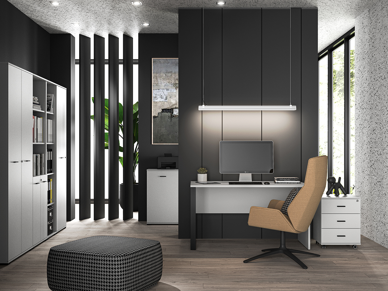 Biuro lentyna BARDON, 60x34x204 cm