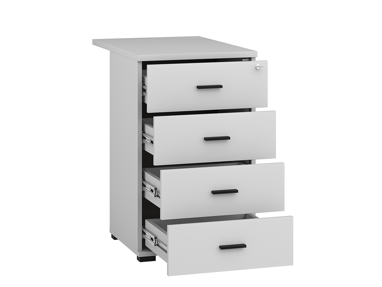 Stalčių spintelė darbo stalui BARDON, 46x68x75 cm