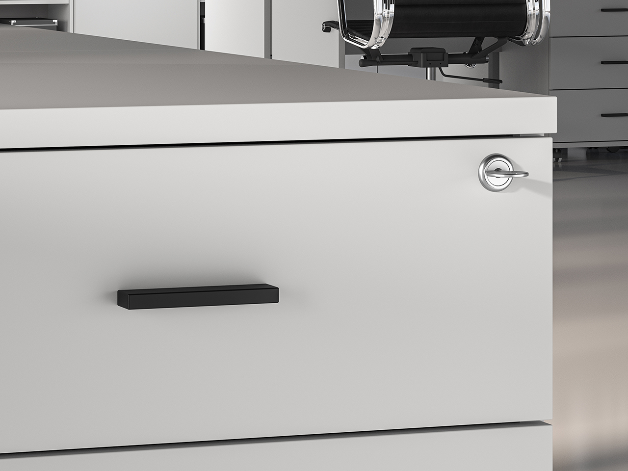 Stalčių spintelė darbo stalui BARDON, 46x68x75 cm